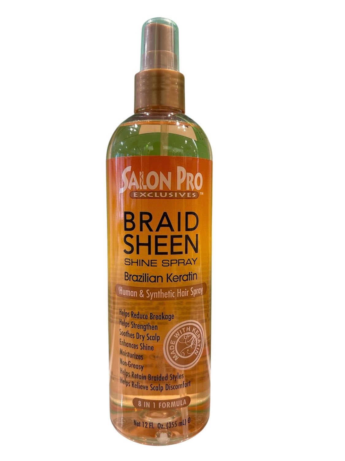 Salon Pro Braid Sheen Shine Spray Brazilian Keratine Salon Pro Braid Sheen Shine Spray Brazilian Keratine