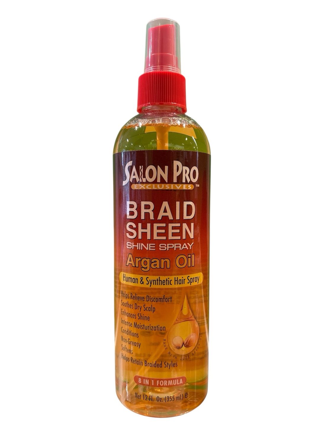 Salon Pro Braid Sheen Shine Spray Argan Oil