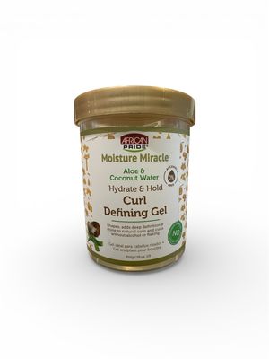 AFRICAN PRIDE MOISTURE MIRACLE ALOE &amp; COCONUT WATER CURL DEFINING GEL