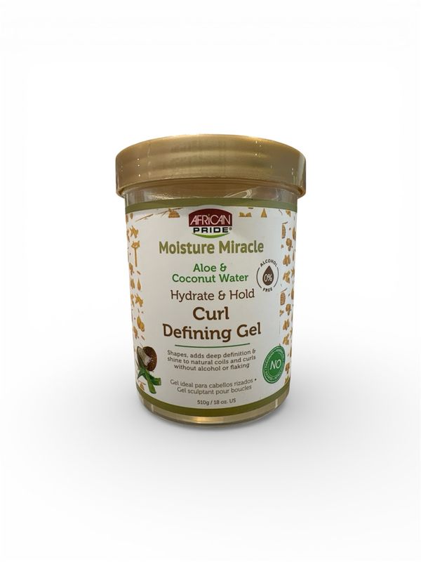 African Pride Moisture Miracle Aloe &amp; Coconut Water Hydrate &amp; Hold Curl Defining Gel - 510 g