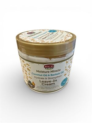 AFRICAN PRIDE MOISTURE MIRACLE COCONUT OIL &amp; BAOBAB OIL LEAVE- IN CREAM