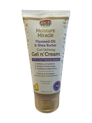 MOISTURE MIRACLE FLEXSEED & SHEA BUTTER GEL N CREAM MOISTURE MIRACLE FLEXSEED & SHEA BUTTER GEL N CREAM