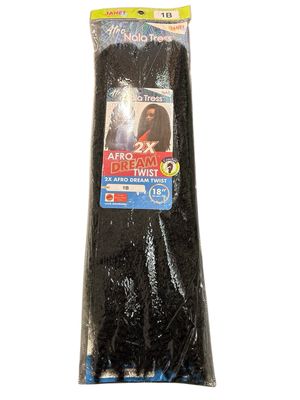 Janet Collection 2x Afro Dream Twist 18” Color 1B Janet Collection 2x Afro Dream Twist 18” Color 1B