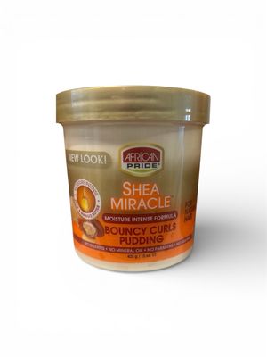 AFRICAN PRIDE SHEA MIRACLE BOUNCY MOISTURE INTENSE FORMULA CURLS PUDDING