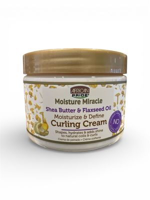 AFRICAN PRIDE MOISTURE MIRACLE SHEA BUTTER &amp; FLAXEED OIL CURLING CREAM