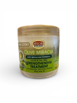 AFRICAN PRIDE OLIVE MIRACLE ANTI BREAKAGE FORMULA OLIVE &amp; TEA TREE STRENGTHENING TREATMENT