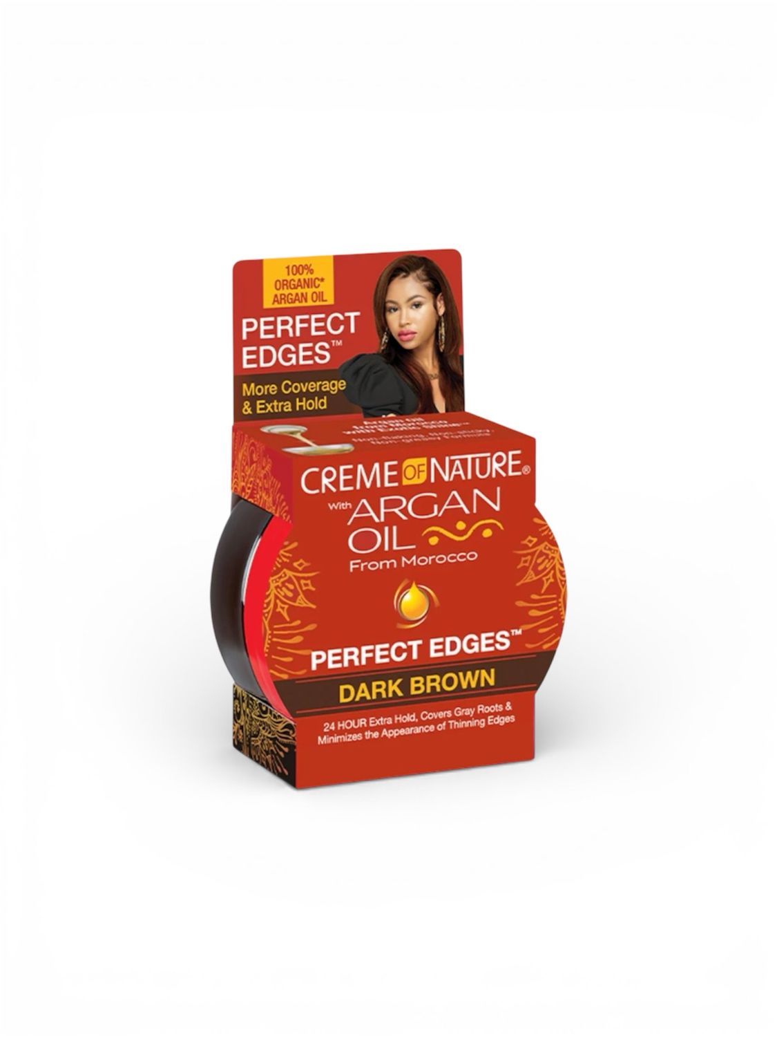 CREME OF NATURE ARGAN OIL FROM MOROCCO PERFECT EDGES DARK BROWN