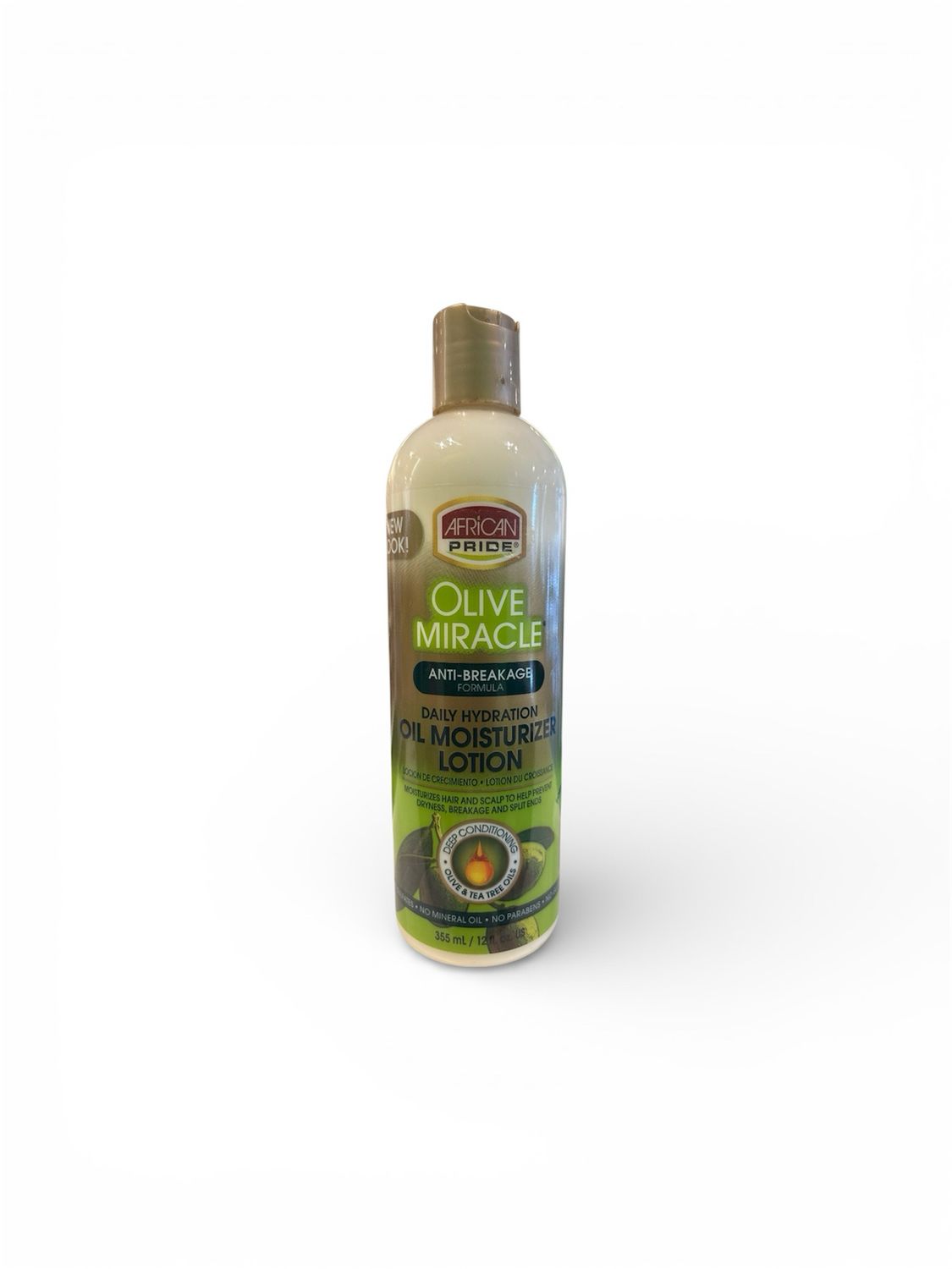 African Pride Olive Miracle Anti - Breakage Formula Daily Hydration Oil Moisturizer Lotion - 355 ml