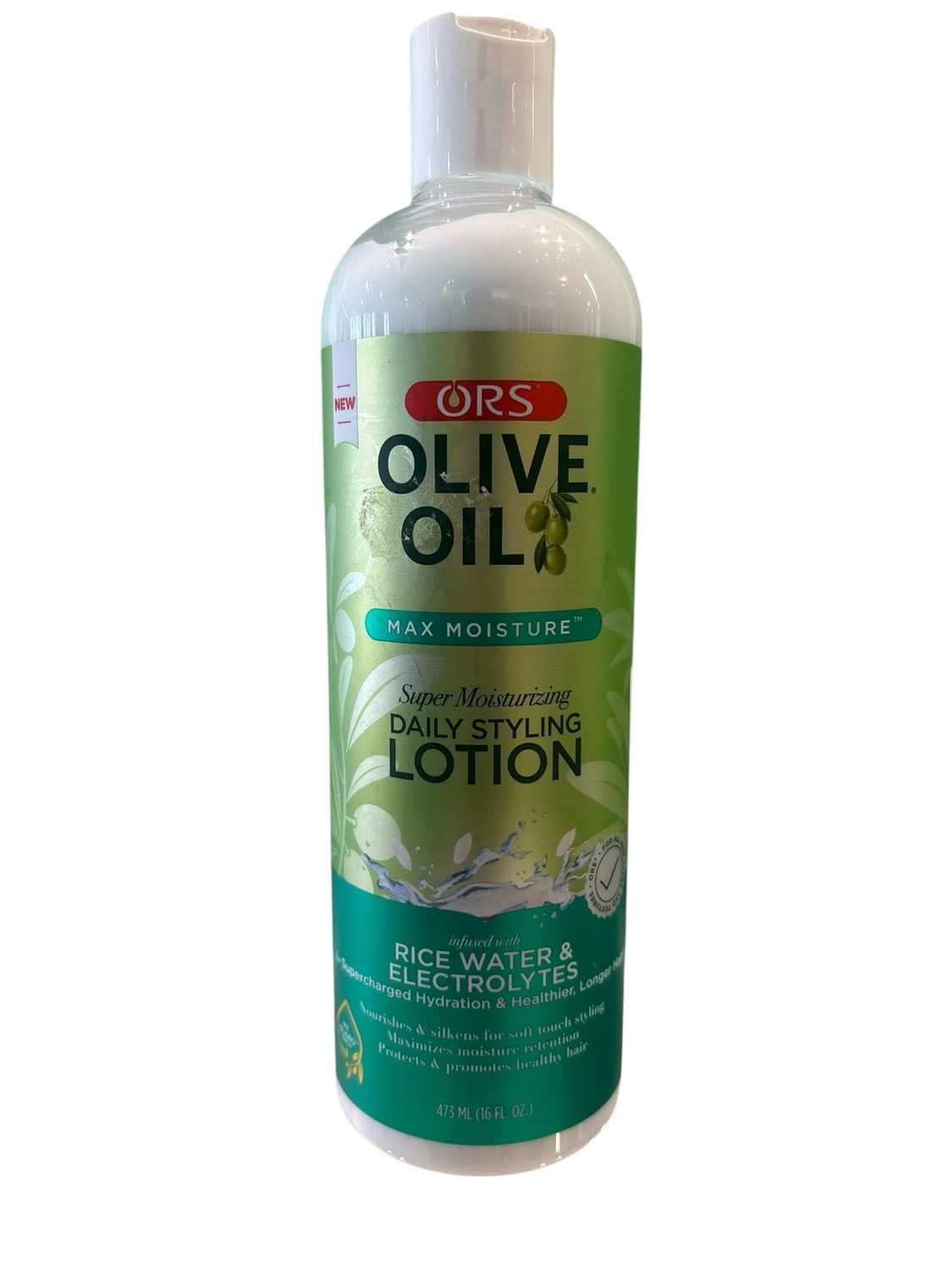 ORS OLIVE OIL MAX MOISTURE DAILY STYLING LOTION RICE WATER &amp; ELECTROLYTES
