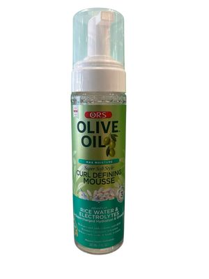 ORS OLIVE OIL MAX MOISTURE CURL DEFINING MOUSSE RICE WATER &amp; ELECTROLYTES