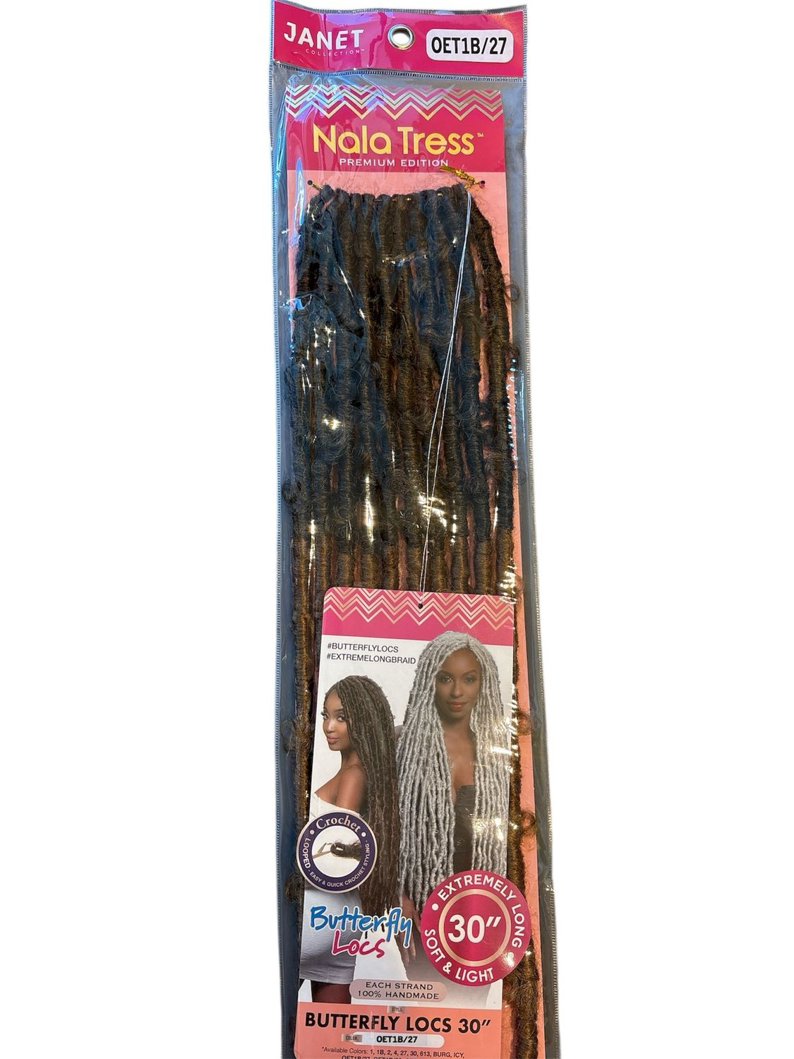 Janet Butterfly Locs 30” Color OET1B/27