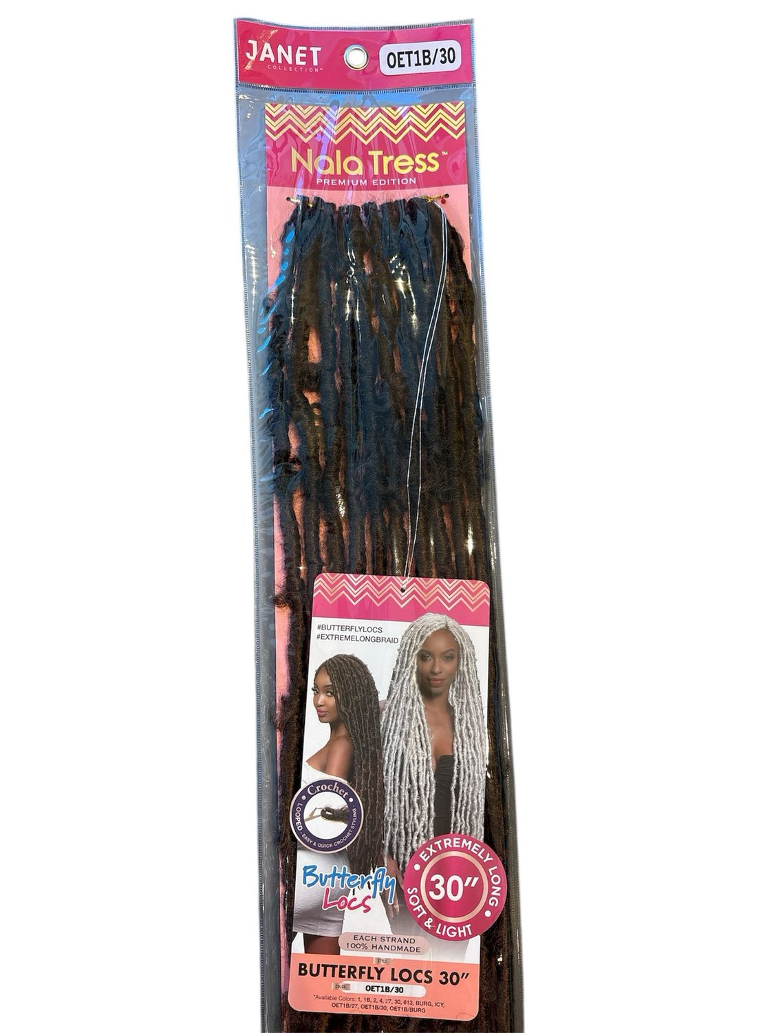 Janet Butterfly Locs 30” Color OET1B/30