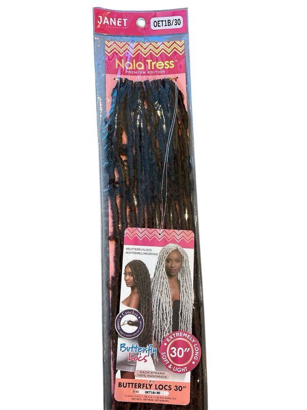 Janet Butterfly Locs 30” Color OET1B/30