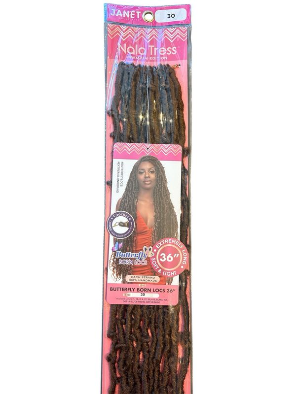 Janet Butterfly Born Locs 36” Color 30