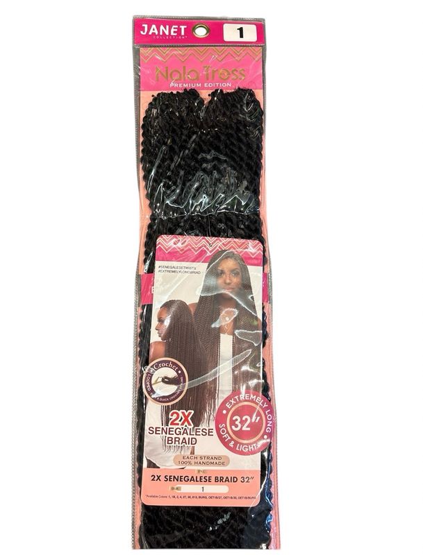 Janet 2x Senegalese Braid 32” Color 1