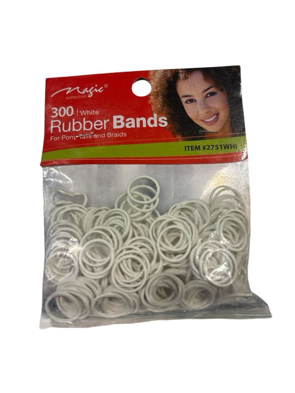 Magic Collection 300 White Rubber Bands