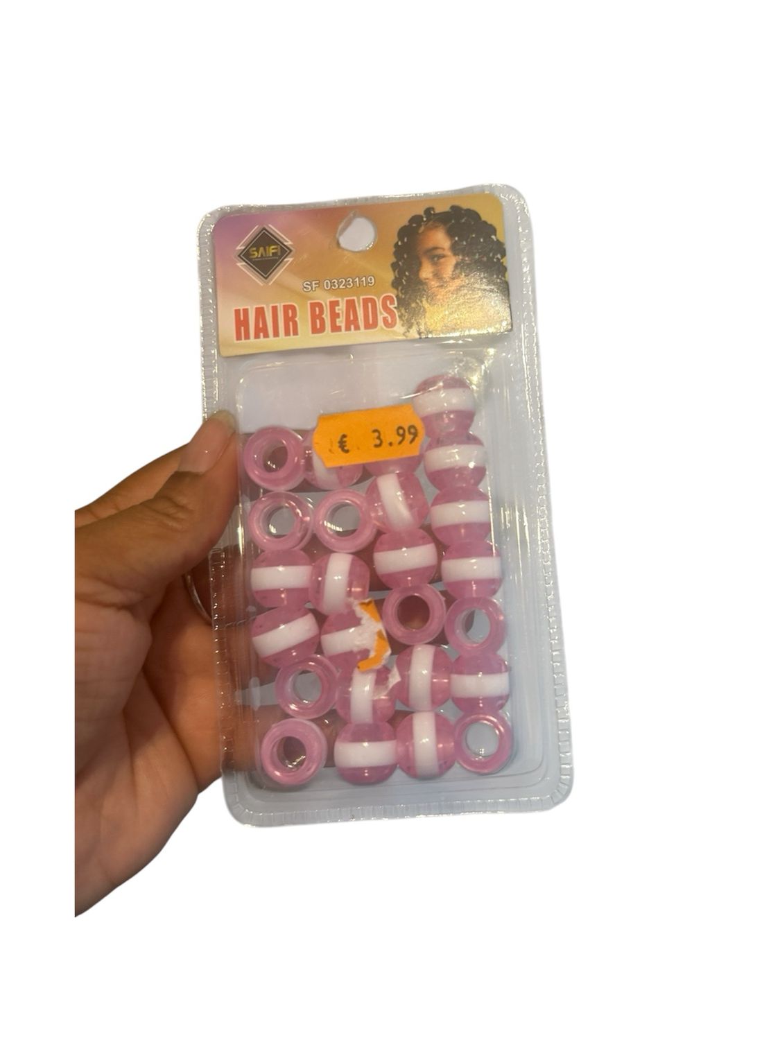 Kralen Roze/ Wit Kralen Roze/ Wit