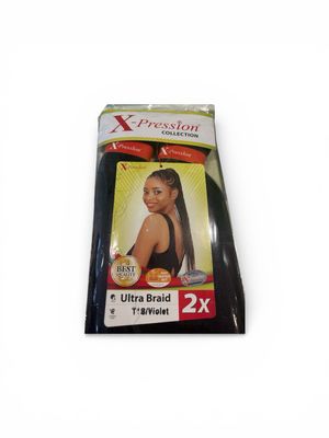 X- PRESSION PRE- STRETCHED ULTRA BRAID T1B/VIOLET