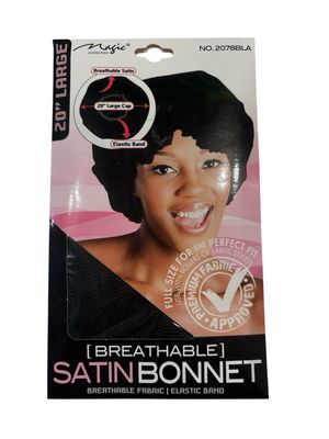 Magic Collection Satin Bonnet Black 
