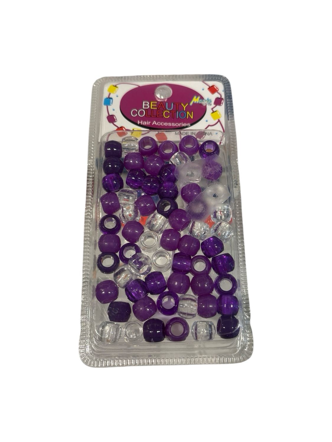 KRALEN PAARS GEMIXT MET CLEAR KRALEN PAARS GEMIXT MET CLEAR