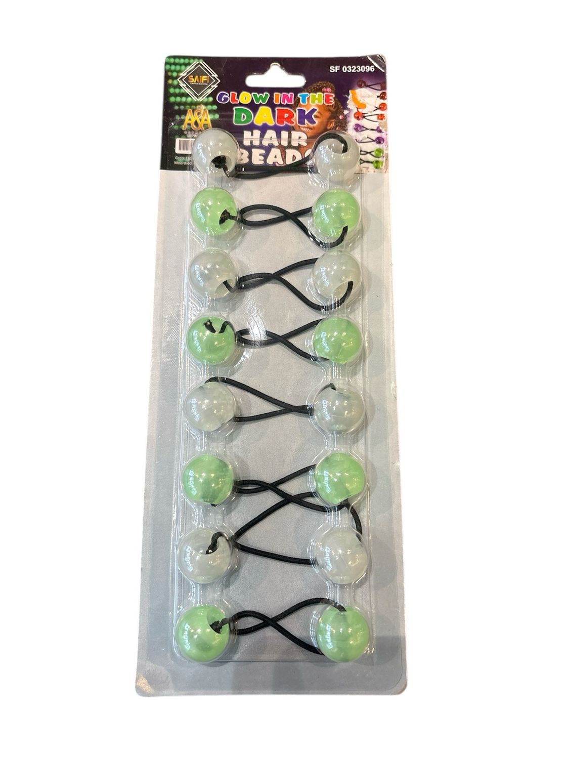 GLOW IN THE DARK HAIR BEADS