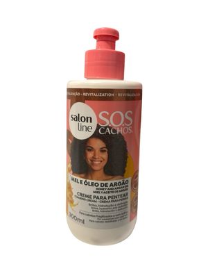 SALON LINE S.O.S CACHOS HONEY AND ARGAN OIL COMBING CREAM