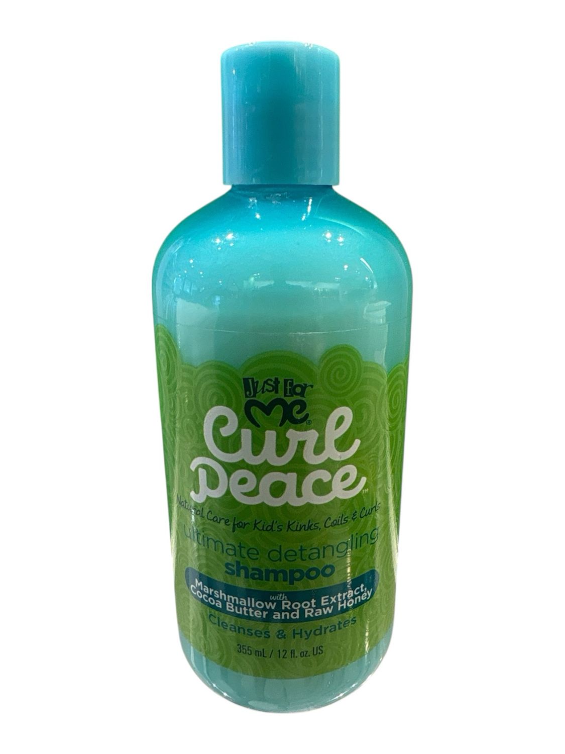 JUST FOR ME CURL PEACE ULITIMATE DETANGLING SHAMPOO MARSHMALLOW ROOT EXTRACT COCOA BUTTER AND RAW HONEY