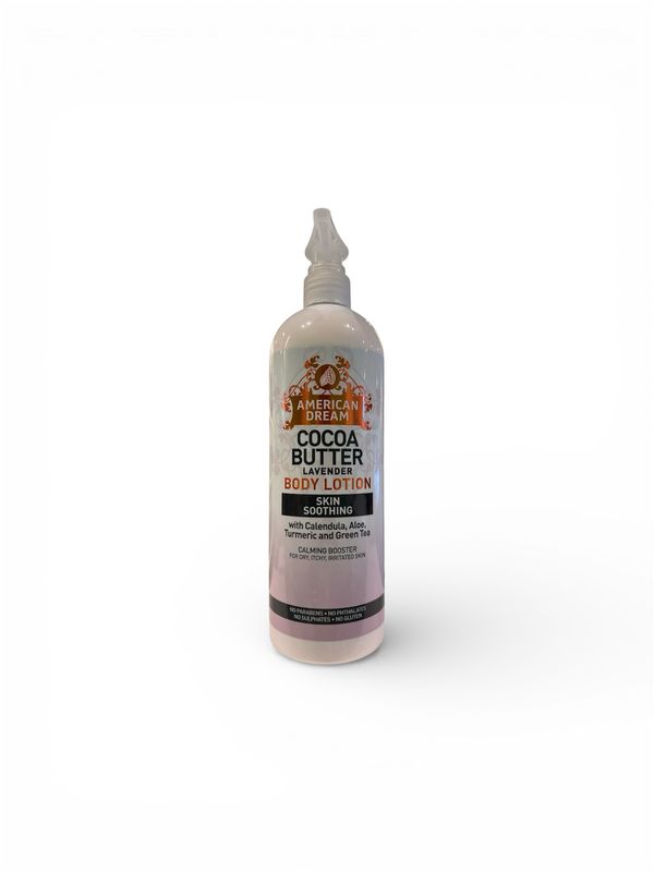 American Dream Cocoa Butter Lavender Body Lotion Skin Soother 750 ml