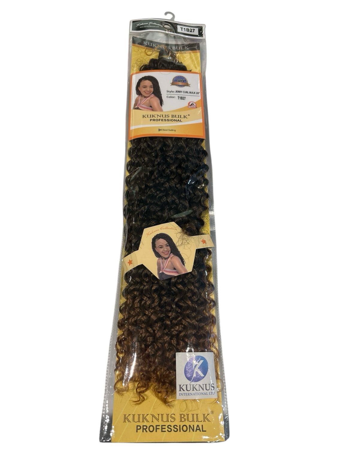 KUKNUS BULK JERRY CURL BULK 20” COLOR T1B27 KUKNUS BULK JERRY CURL BULK 20” COLOR T1B27