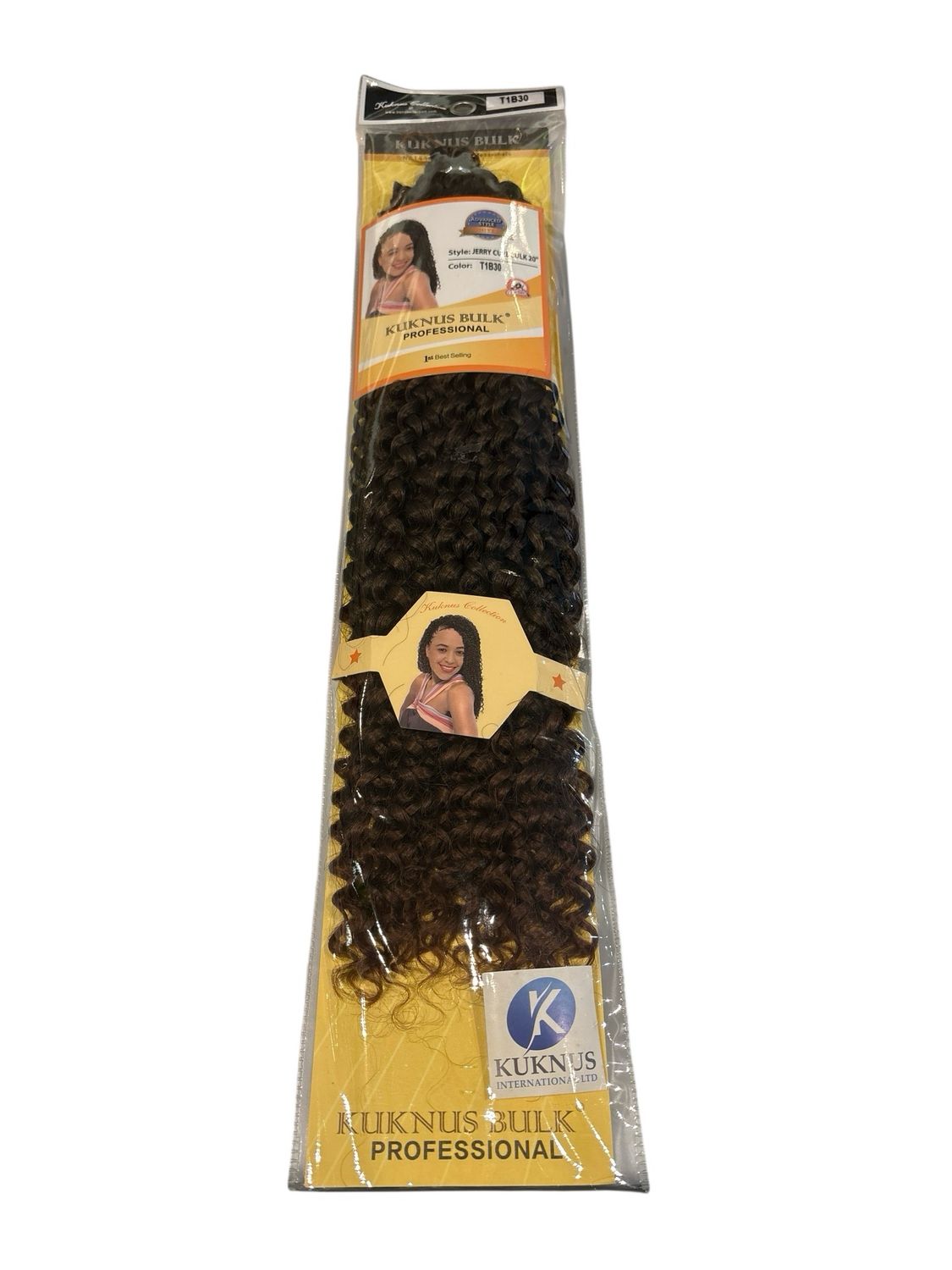 KUKNUS BULK JERRY CURL BULK 20” COLOR T1B30 KUKNUS BULK JERRY CURL BULK 20” COLOR T1B30
