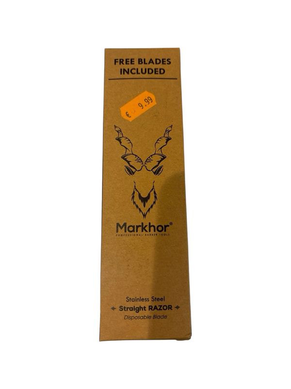 Markhor Straight Razor Stainless Steel Free Blades Included
