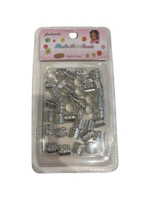 PLASTIC HAIR BEADS ZILVER RINGEN