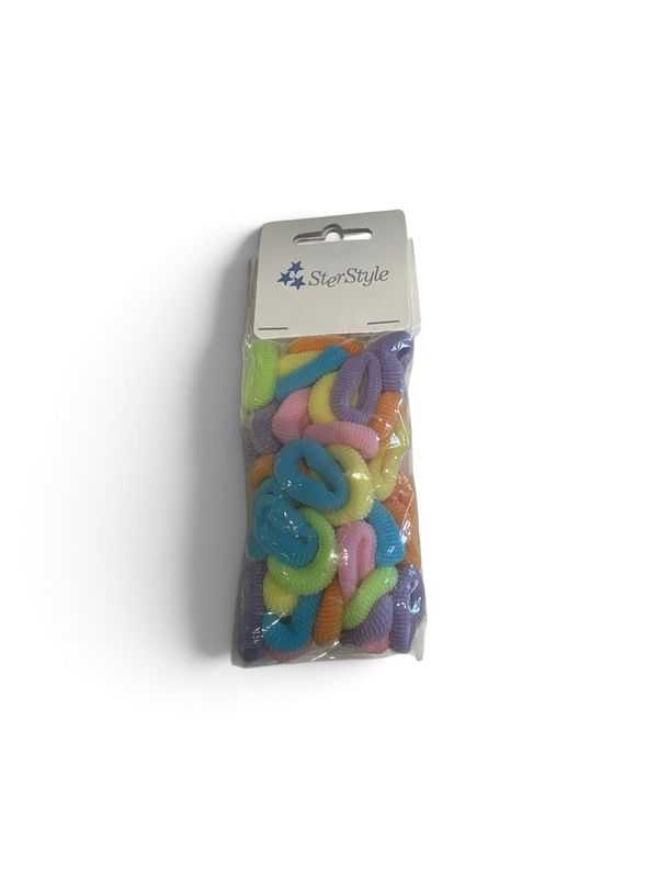 STERSTYLE KLEINE HAAR ELASTIEK Black/wit/ gekleurd