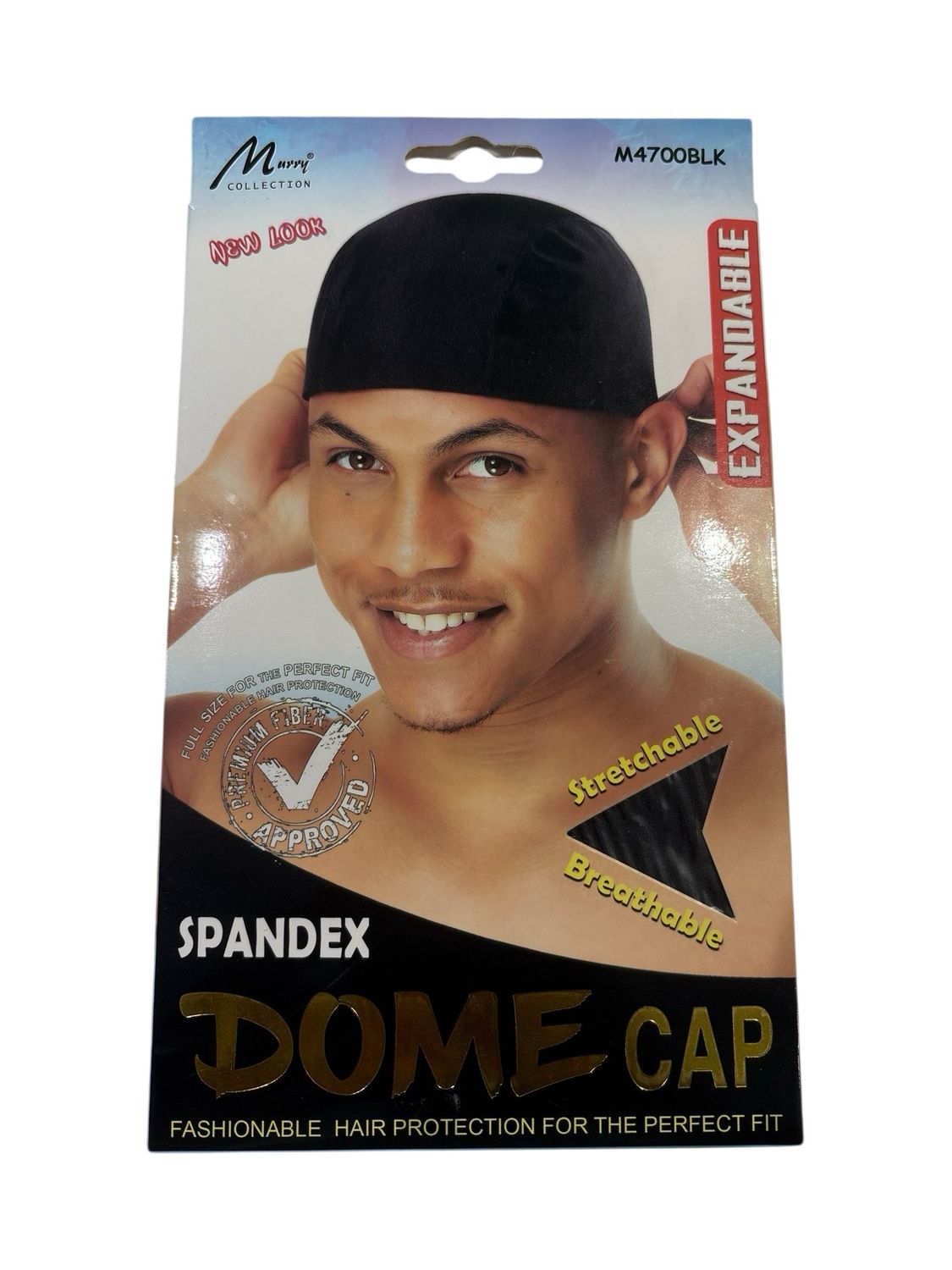 MURRY COLLECTION SPANDEX DOME CAP M4700BLK