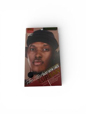 BLACKICE PROFFESIONEL PRE-TIED TURBAN SIZE M/L COLOR BLACK