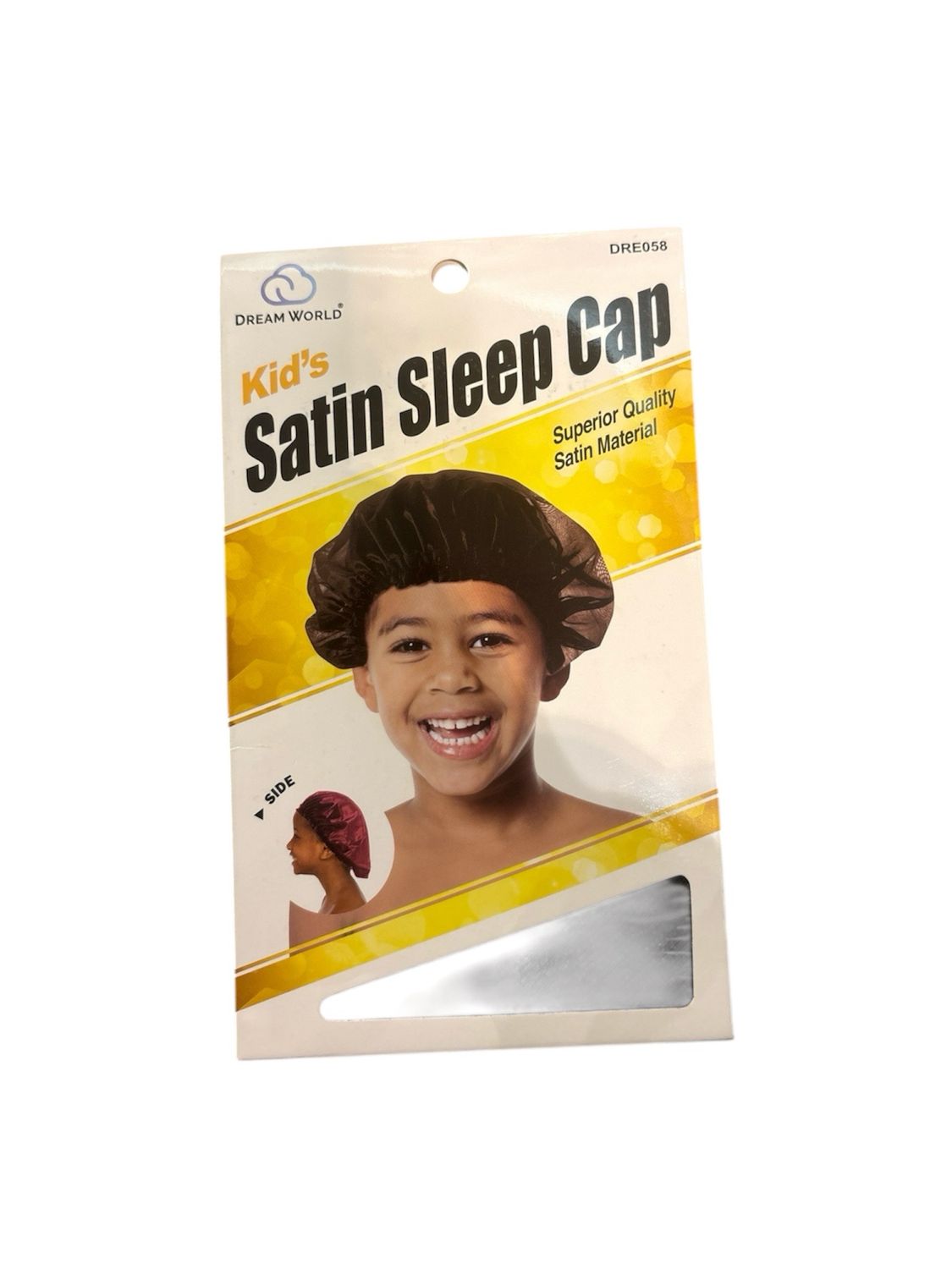 DREAM WORLD kid’s SATIN sleep cap COLOR dre 058 Black