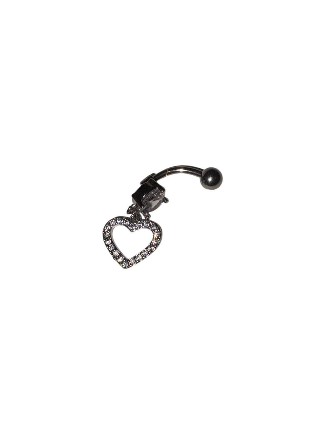 Navelpiercing kristal met hart