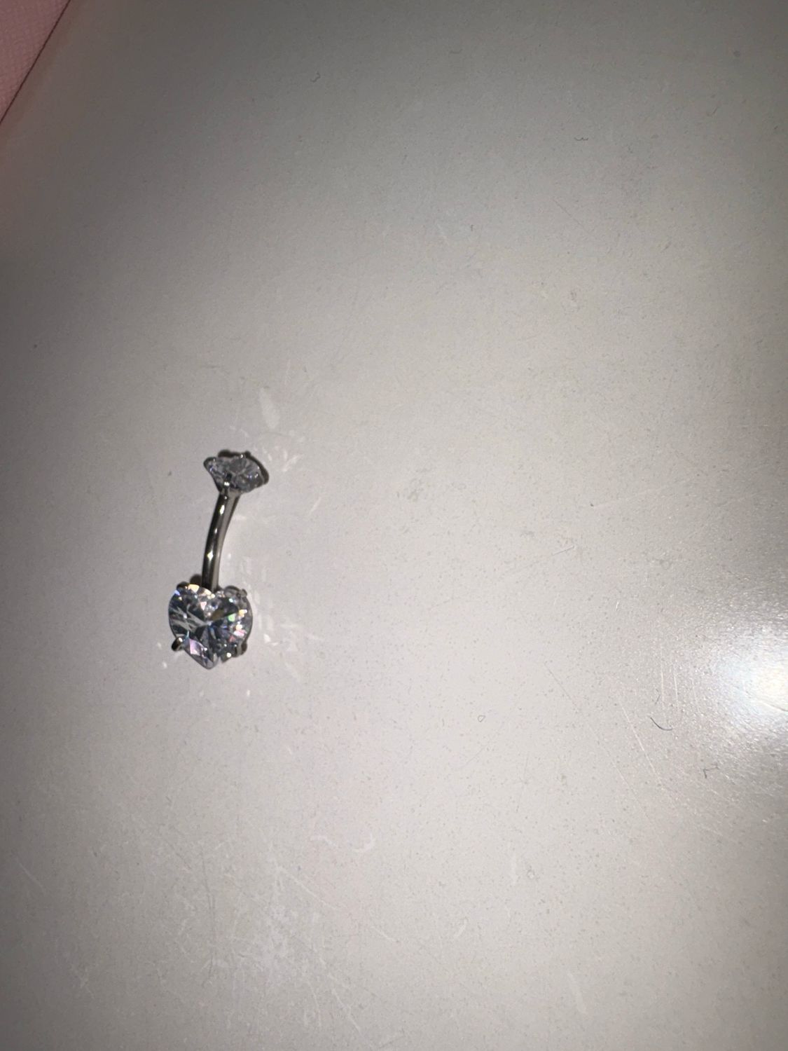 Navelpiercing kristal cluster 