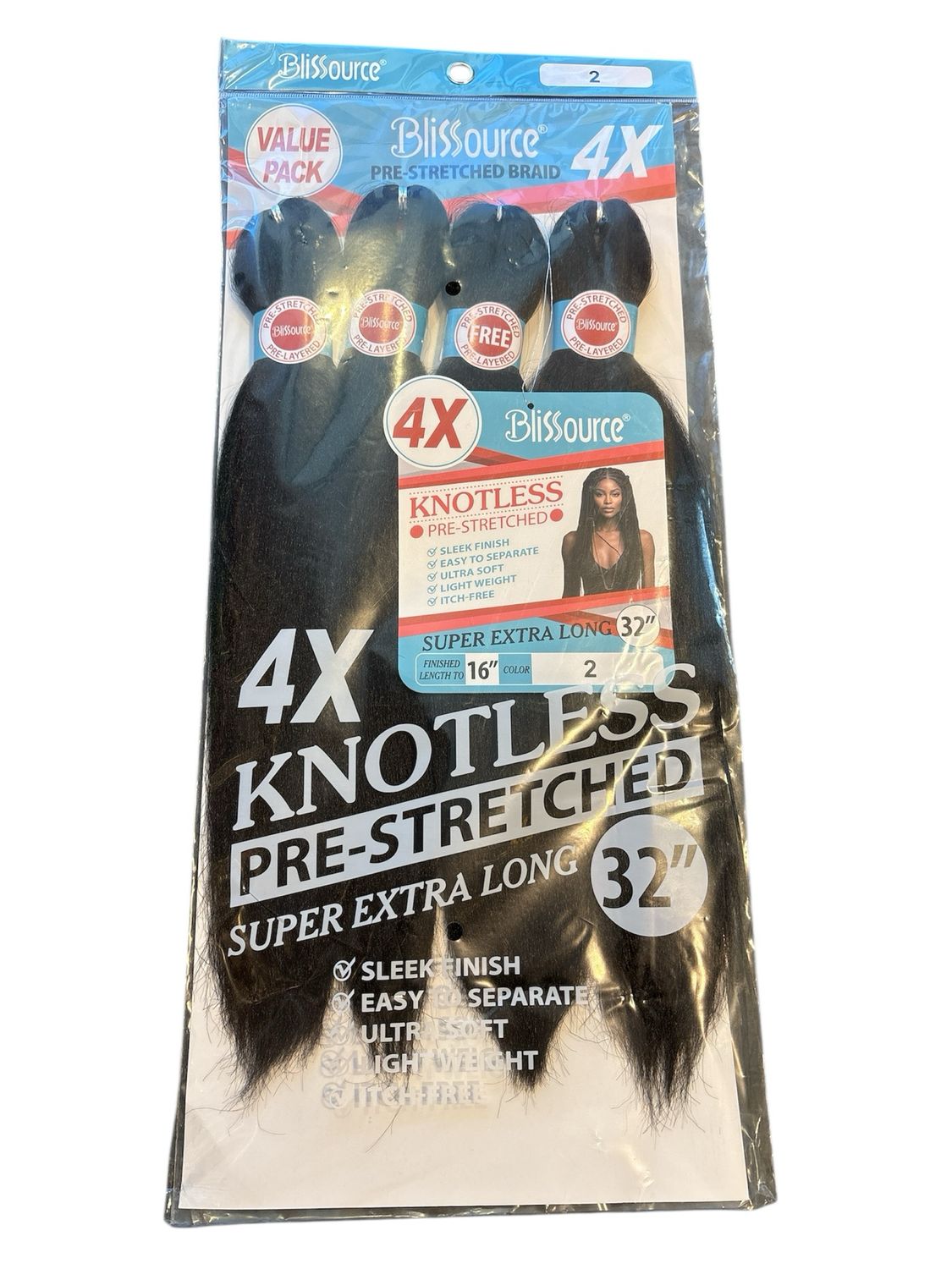 Blissource pre-Stretched Braid 16” Color 2