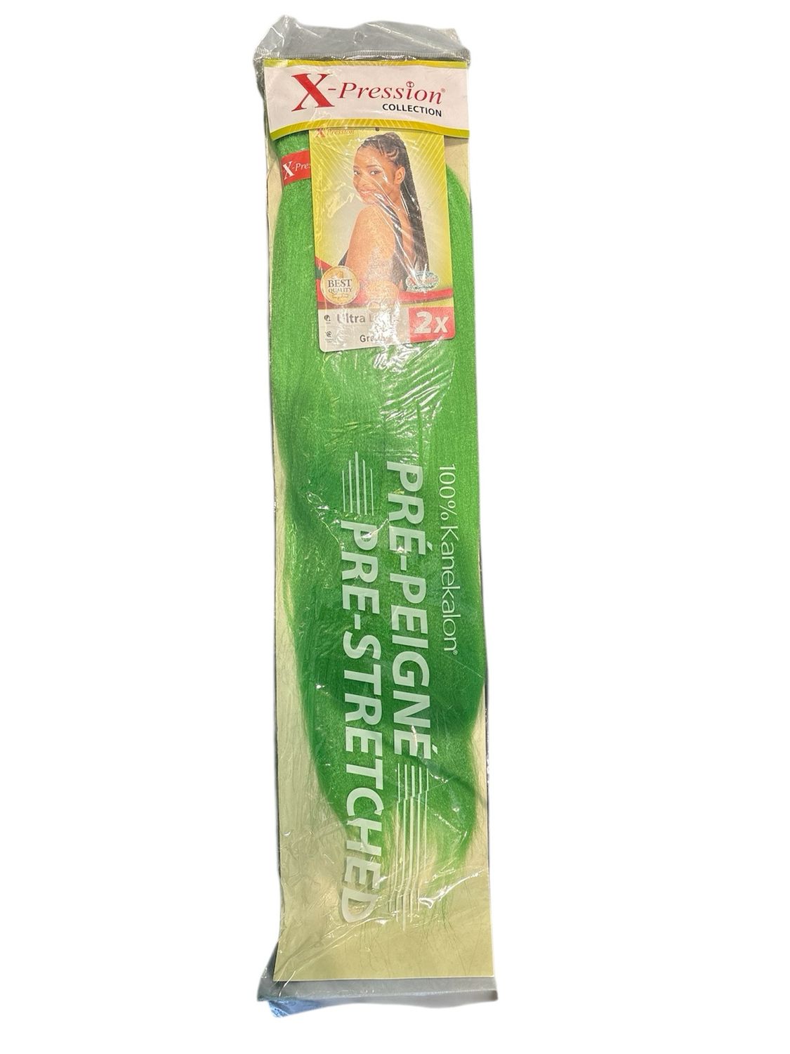 X-Pression Ultra Braid Color Green Pre-Stretched X-Pression Ultra Braid Color Green Pre-Stretched