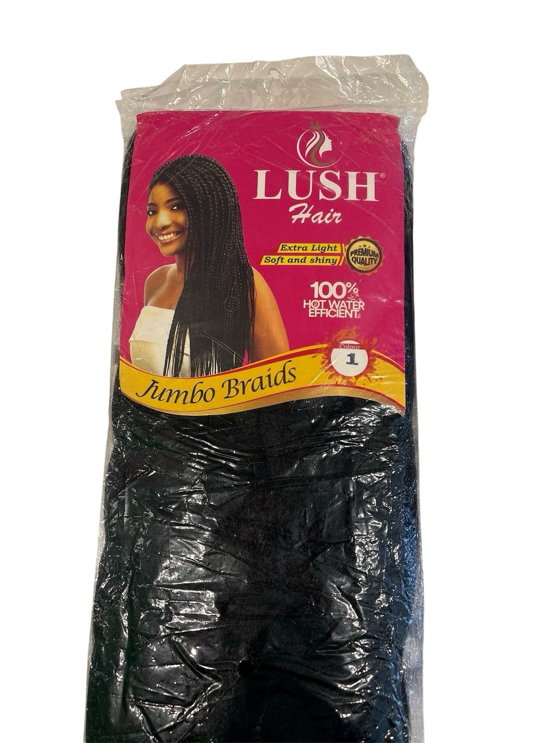 Lush Hair Jumbo Braid Color 1 Lush Hair Jumbo Braid Color 1