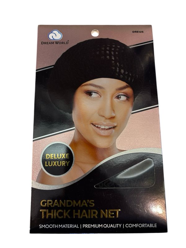 Dream World Grandma’s Thick Hair Net Black