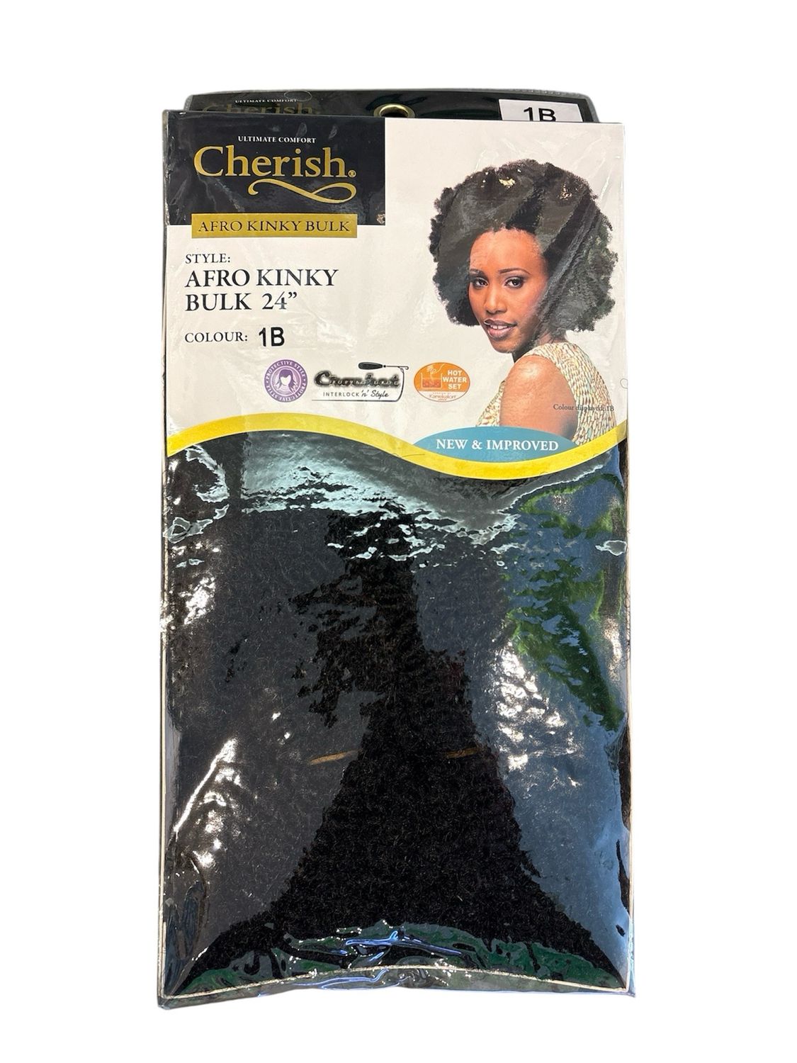Cherish Afro Kinky Bulk 24” Color 1B