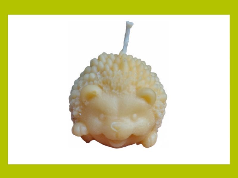 Bienenwachskerze &quot;Igelchen Flocke&quot;