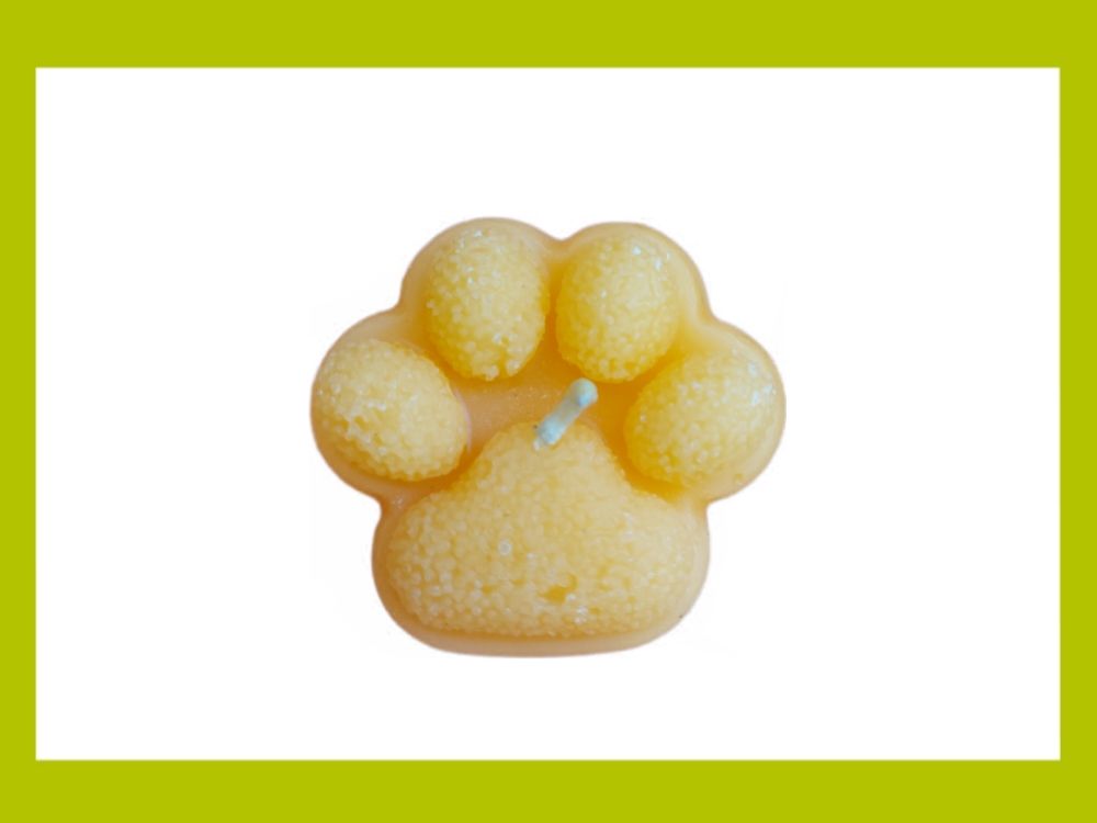 Bienenwachskerze &quot;Pfötchen&quot;