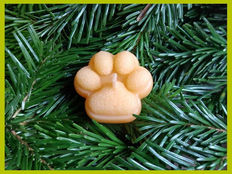 Bienenwachskerze "Pfötchen"