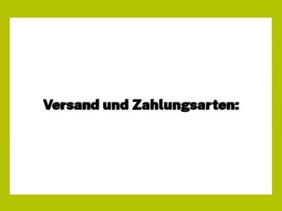 📦Versand &amp; Zahlungsarten