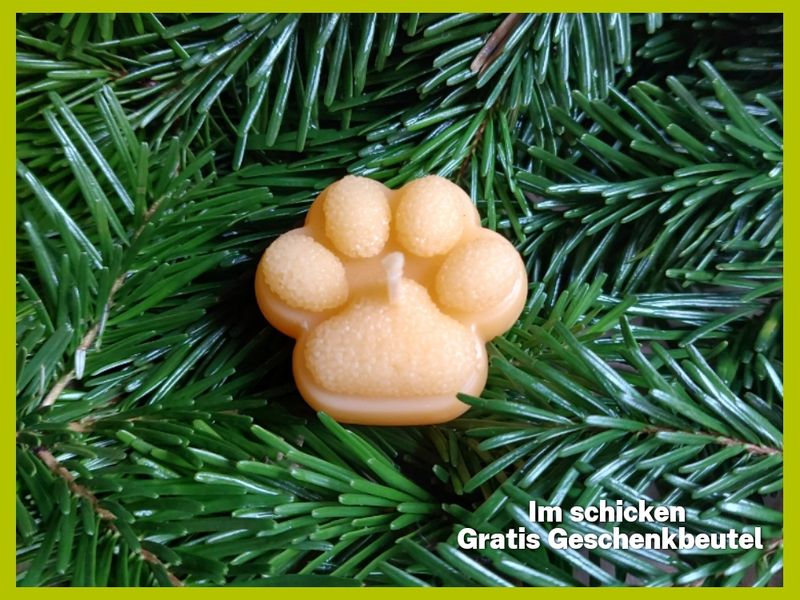 Bienenwachskerze "Pfötchen" Bienenwachskerze "Pfötchen"