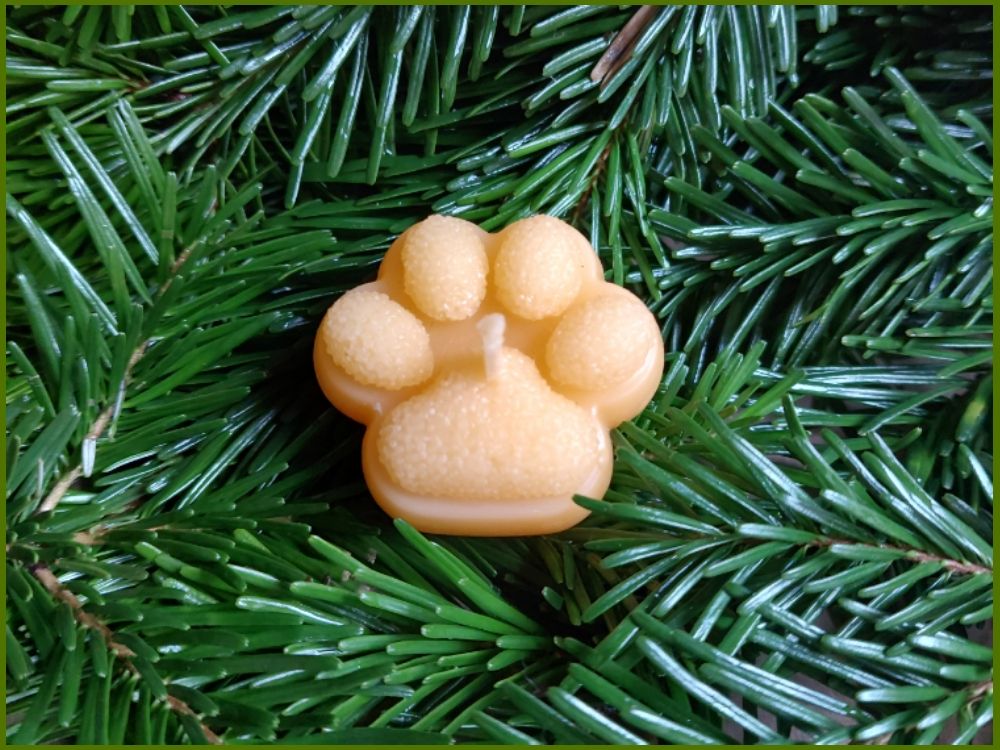 Bienenwachskerze "Pfötchen"