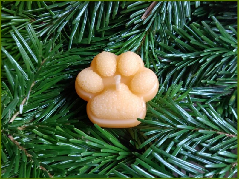 Bienenwachskerze "Pfötchen"